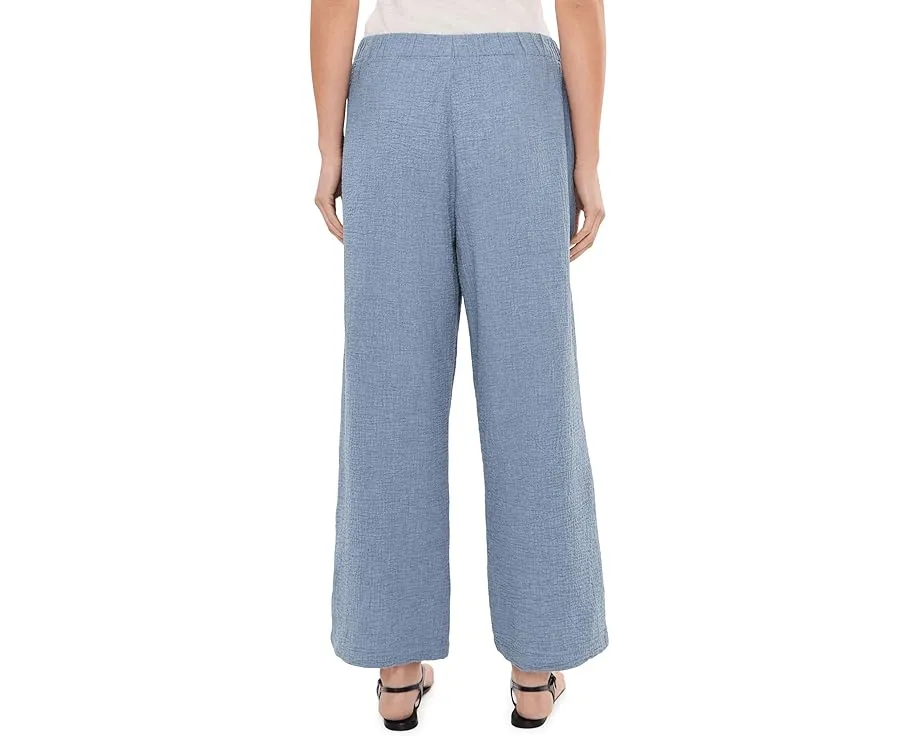 Широкие брюки Eileen Fisher до щиколотки из двойного переплетения органического хлопка