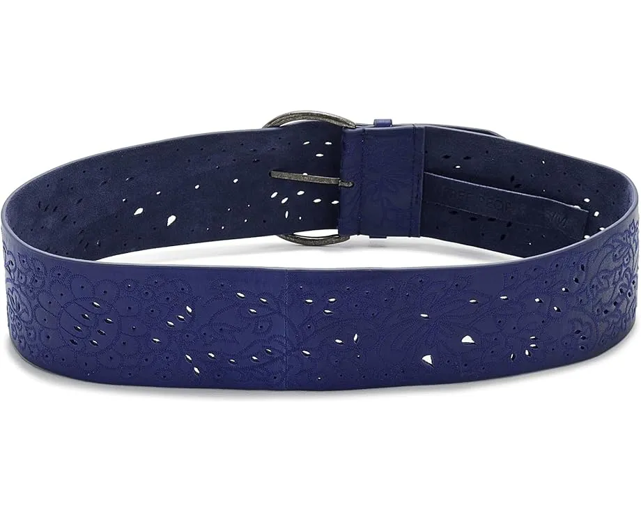 Широкий пояс Free People Laurel с прорезями и вышивкой