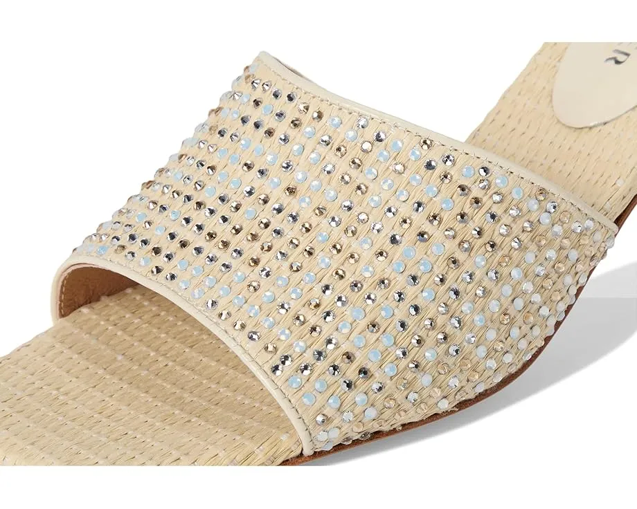 Сандалии Donald Pliner Rikki на среднем каблуке с плетеной рафией