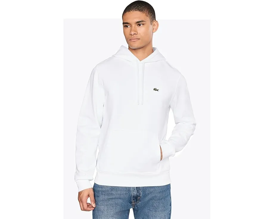 Худи Lacoste из флиса с капюшоном и карманом кенгуру из органического хлопка