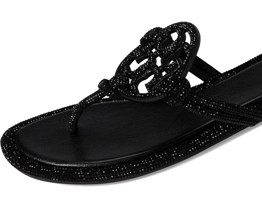 Сандалии Tory Burch Miller Knotted Pave с заклепками и стелькой из овечьей кожи