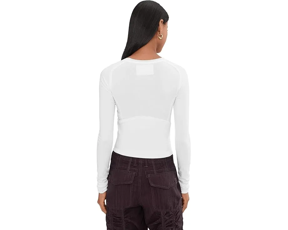 Укороченный лонгслив Free People We The Free Protagonist Long Sleeve с завышенными швами