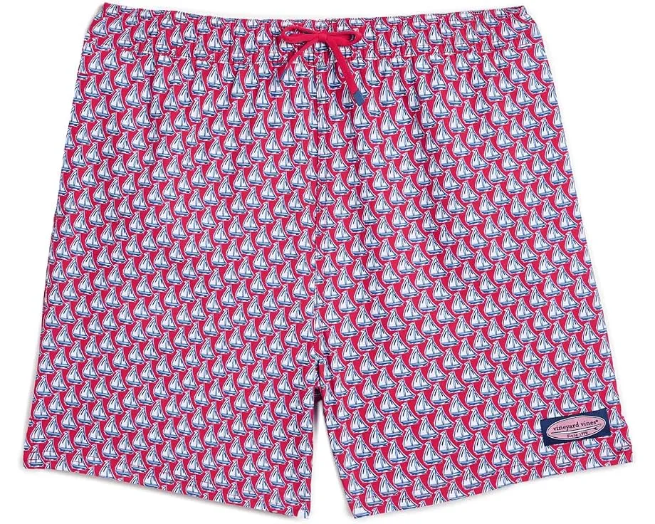 Детские плавки Printed Chappy Trunks от Vineyard Vines Kids с сетчатой подкладкой