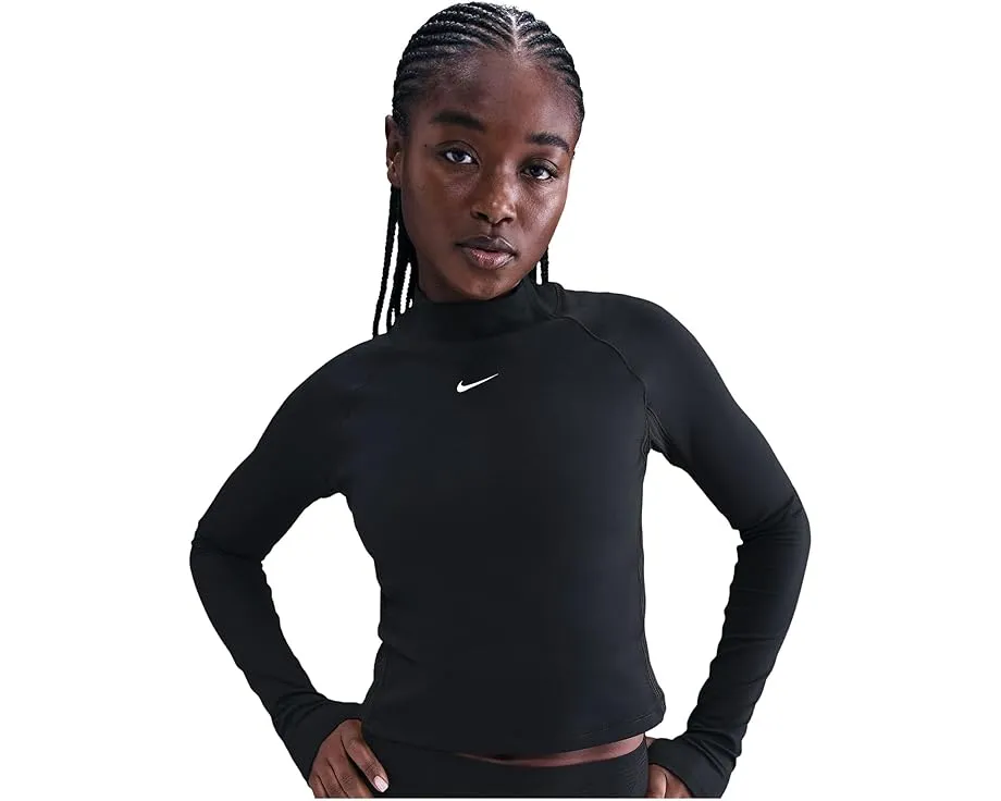 Топ Nike Pro Dri-FIT Warm с длинным рукавом и сетчатым принтом