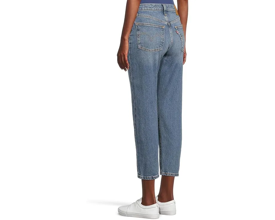 Джинсы Levi's 501 Crop зауженного кроя с высокой посадкой и потертостями