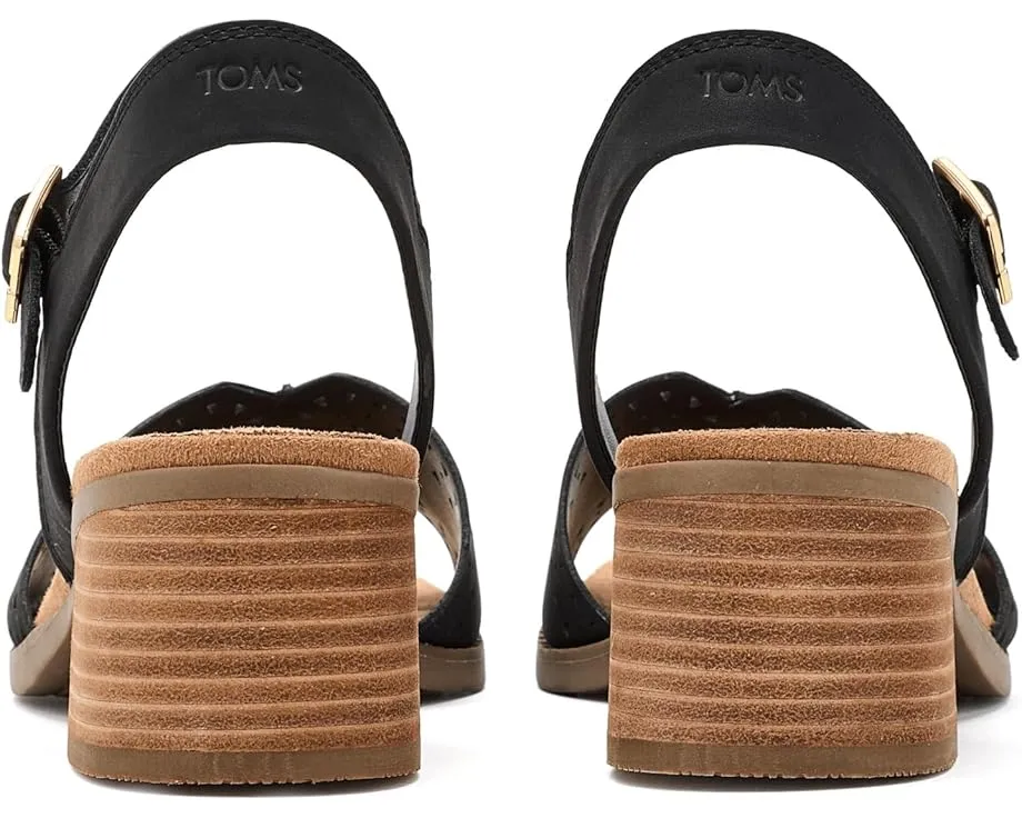 Сандалии TOMS Eloise на каблуке с квадратным носком и стопкой кожи