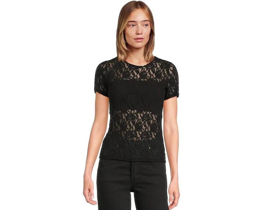 Кружевной топ Hanky Panky Signature Lace с коротким рукавом и облегающим кроем