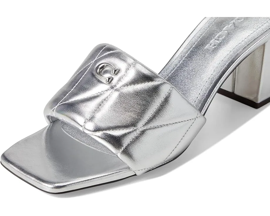 Сандалии COACH Holly на квадратном каблуке со стежкой и логотипом