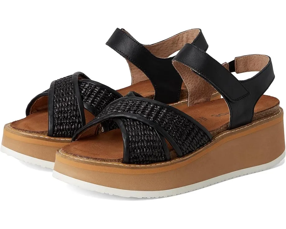 Сандалии Naot Pavlova на платформе с ремешками из рафии