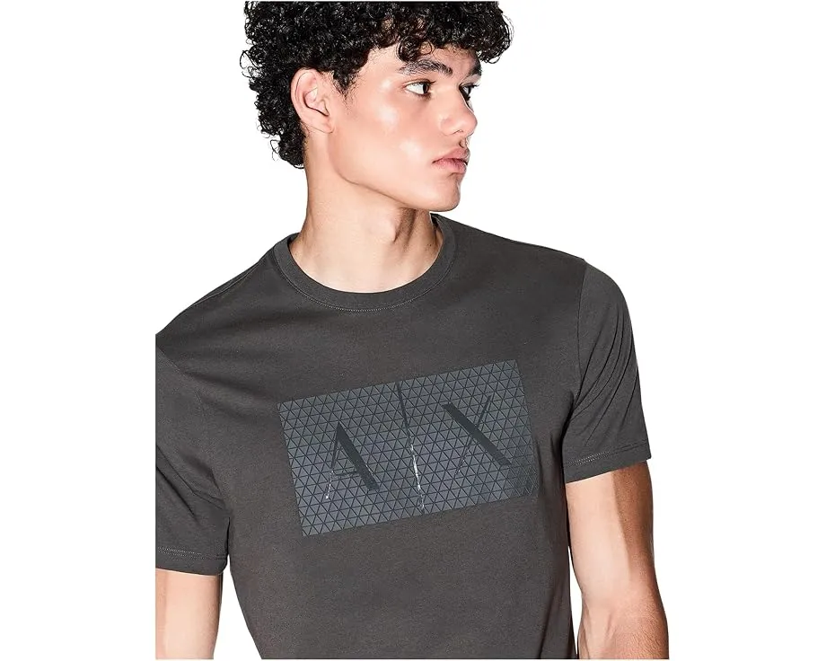 Приталенная футболка Slim Fit Box Logo с логотипом Armani Exchange