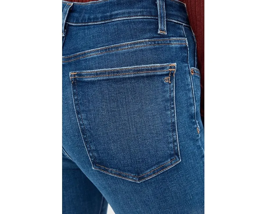 Джинсы Madewell Stretch Flare с клешем и потертостями Carville Wash на высокой талии