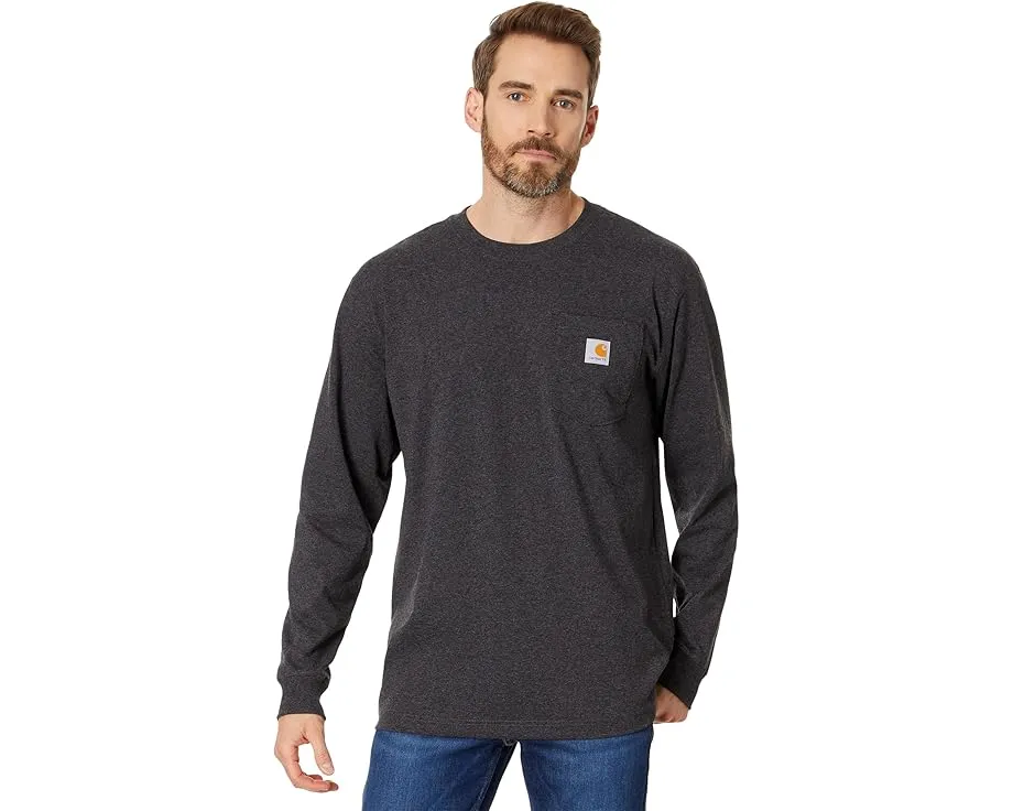 Carhartt Рабочая футболка с длинным рукавом и нагрудным карманом