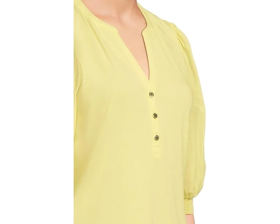 Топ Ronson Knit Top от Lilly Pulitzer с манжетами-буфами и застежкой на пуговицах