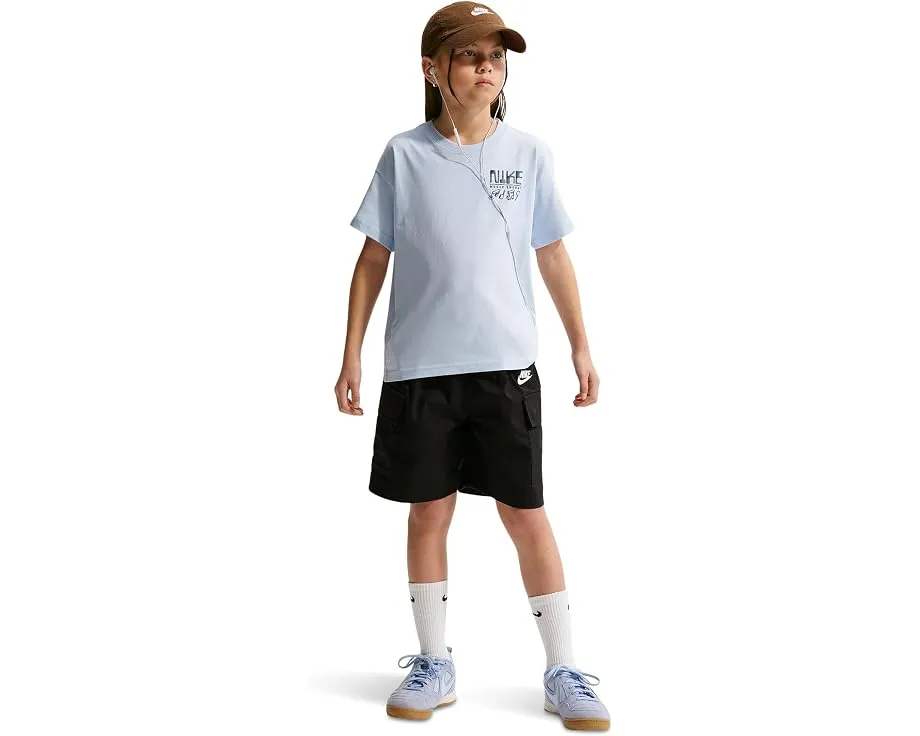 Nike Sportswear 90's Swoosh Sounds футболка для детей водородно-голубая