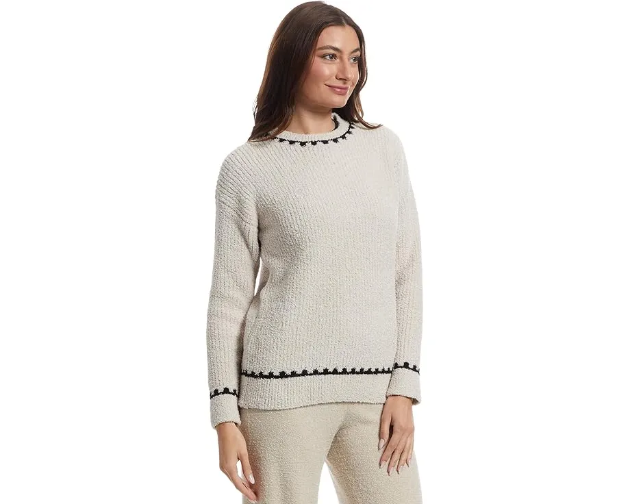 Свитер Barefoot Dreams Cozychic Ribbed с отделкой петельным швом и ребристым узором