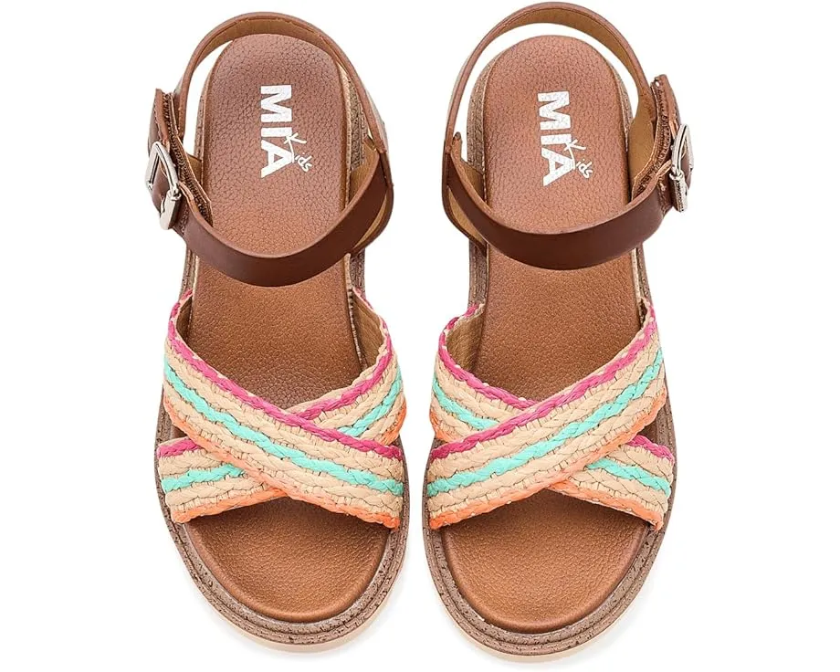 Детские сандалии Mia Kids Zhella на танкетке с плетеными ремешками