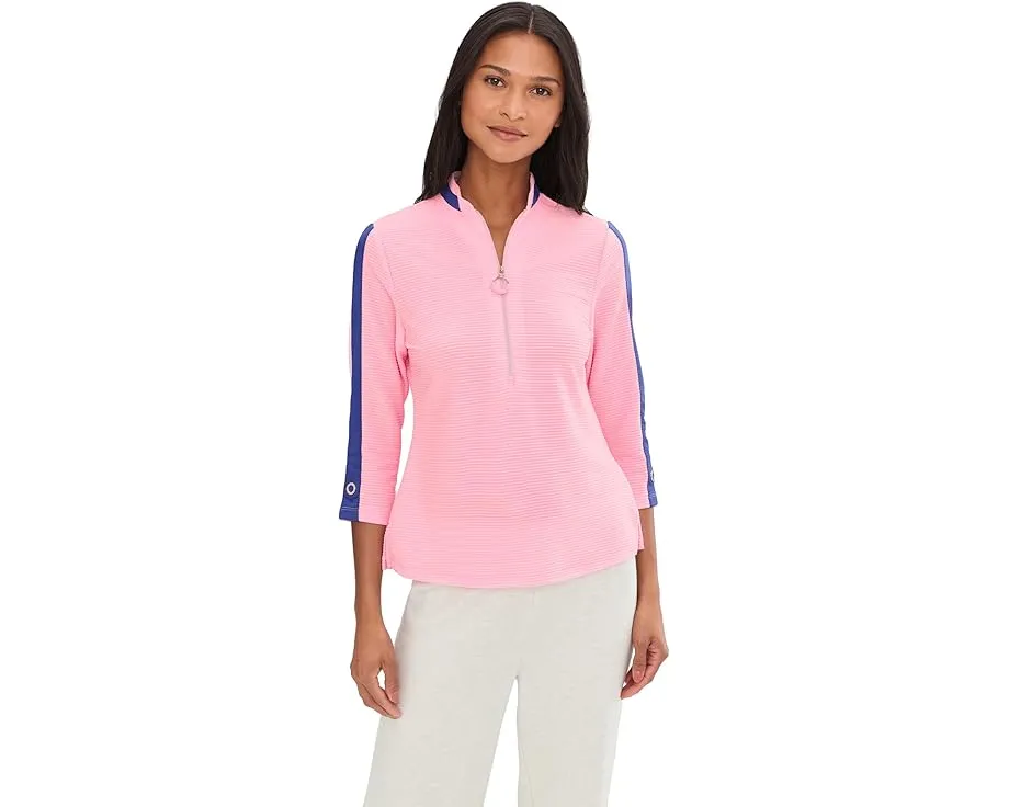 Блуза Jamie Sadock из текстурированной ткани Ottoman с рукавом 3/4