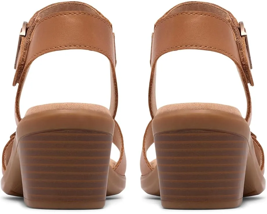 Сандалии Emily 2 Amanda Clarks с ремешками и квадратным каблуком из кожи