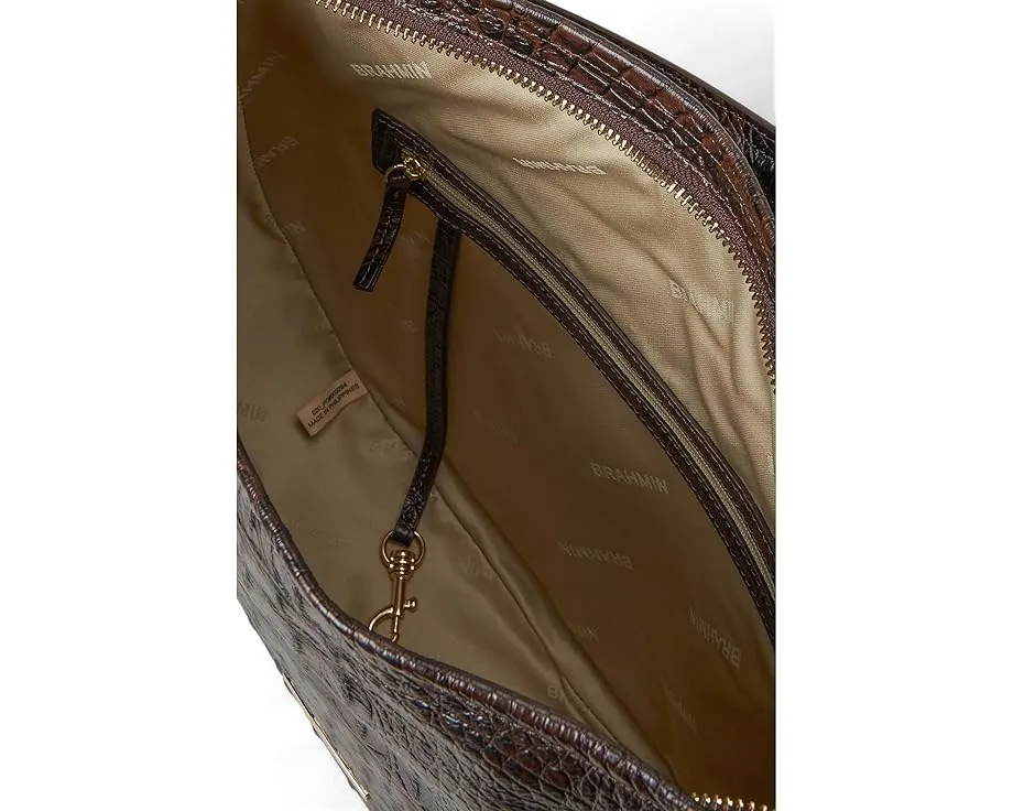 Сумка через плечо Small Kathleen с драпированным силуэтом и карманом для ручек Brahmin