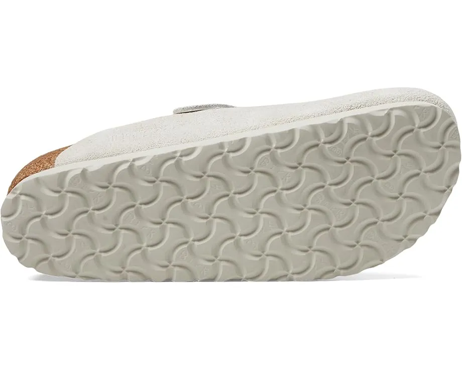 Биркенштоки Boston Soft Footbed из замши с анатомической пробковой стелькой