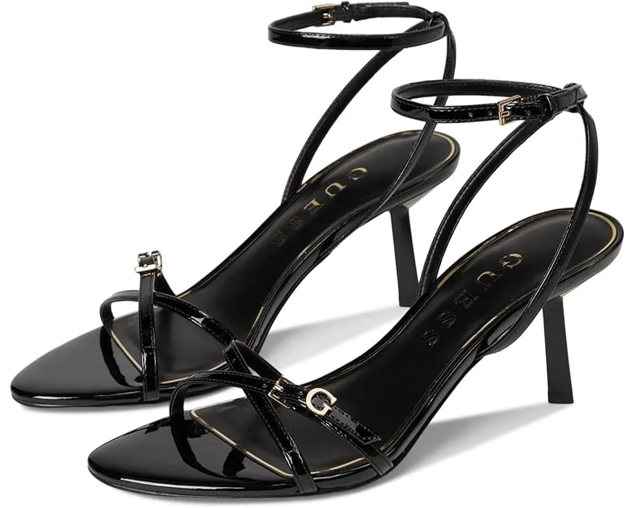 Босоножки GUESS Connee на тонком каблуке с кожаным верхом и стелькой