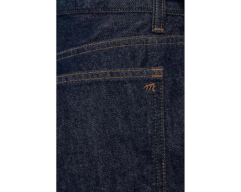 Джинсы Madewell Longline Straight с широкими штанинами и потертостями Rinse
