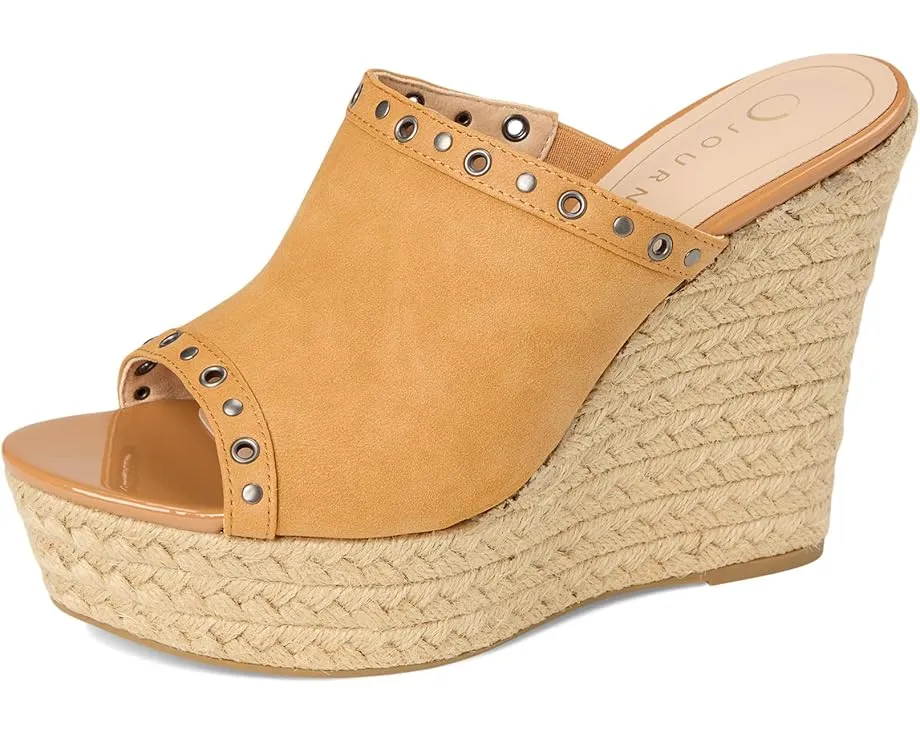 Сандалии Yari на танкетке в стиле эспадрильи от Journee Collection