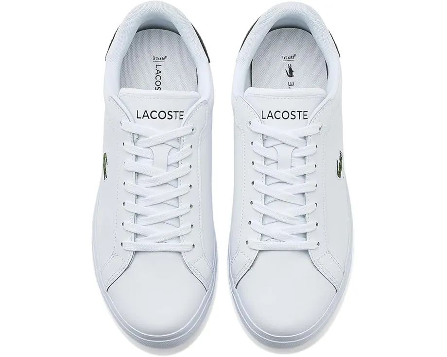 Кроссовки Lacoste Powercourt из кожи с вышитым крокодилом