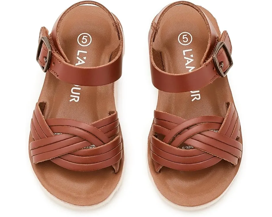 Сандалии L'Amour Shoes Kids Athena с круглым носком и пряжкой