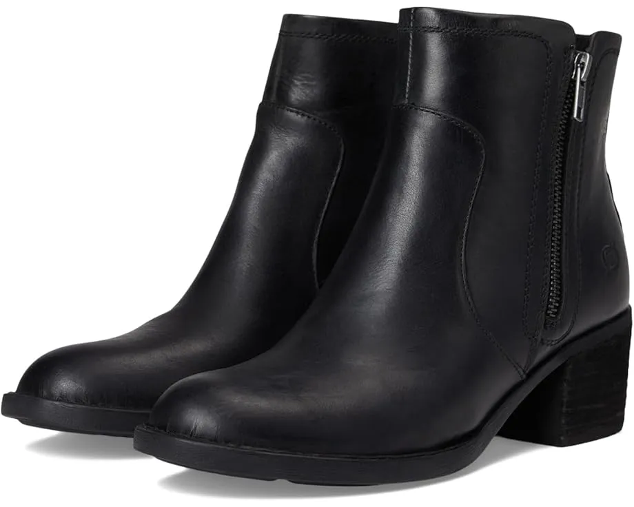 Ботильоны Born Rigby из итальянской кожи в мотовеянии с боковой молнией