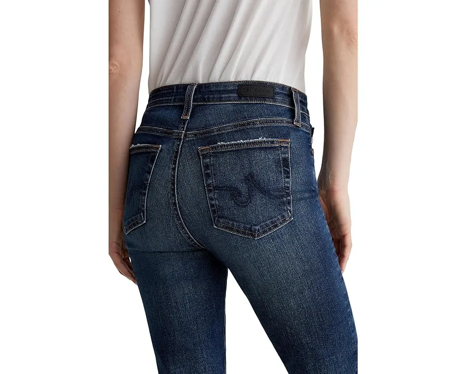 Джинсы AG Jeans Mari Mid Rise Slim Straight с прямым кроем и средней посадкой