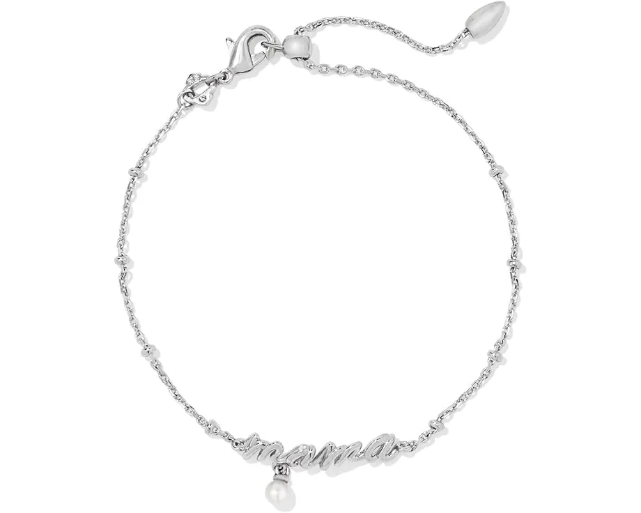 Kendra Scott Браслет на цепочке Mama Script с подвеской и регулируемой застежкой