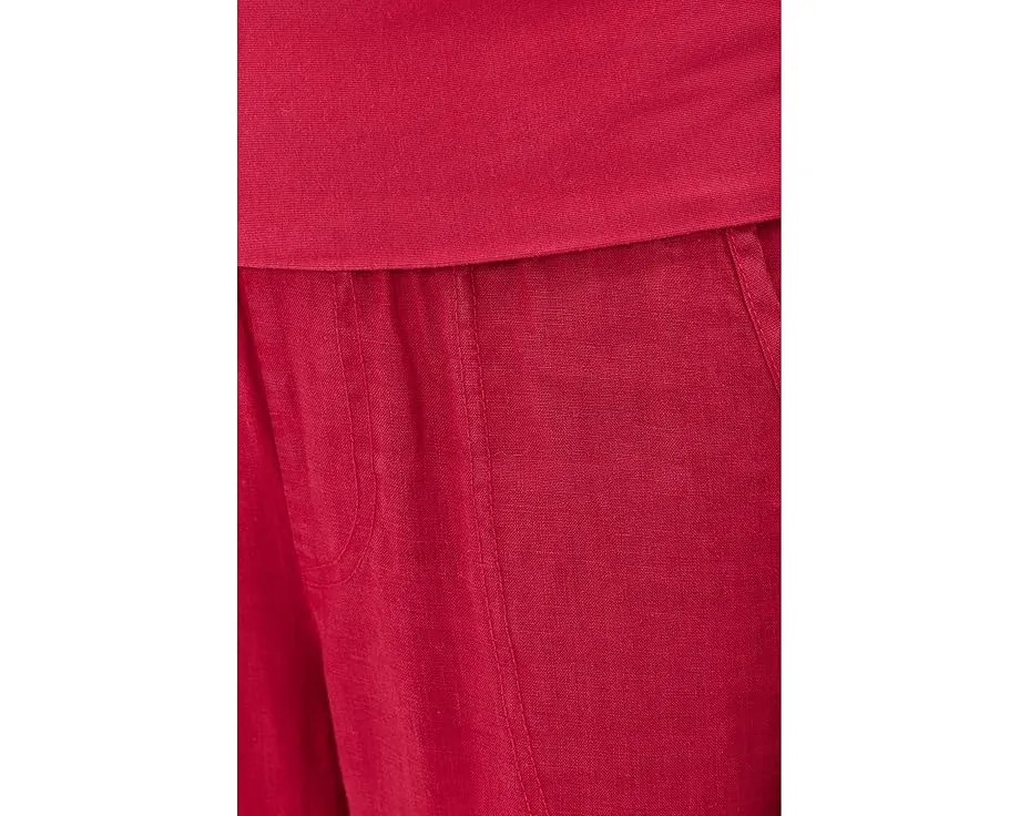 XCVI укороченные брюки Vasco из 100% льна со складками