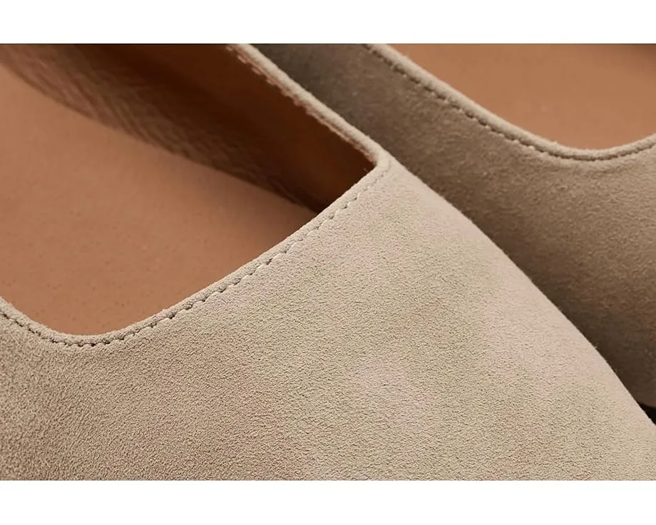 Балетки Madewell Greta из замши с эластичной лямкой
