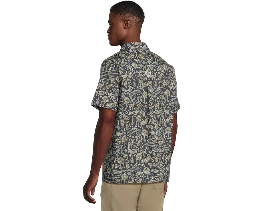 Columbia Wild Cast Camp Shirt с принтом и внутренним карманом для безопасности