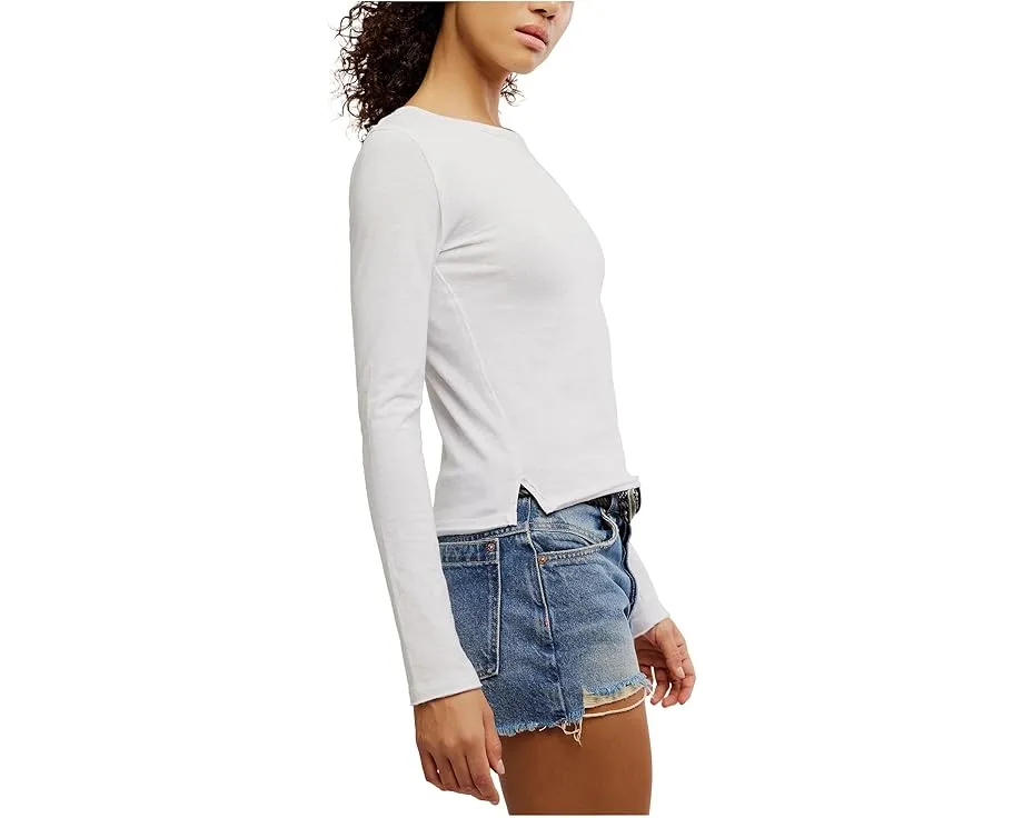 Футболка Free People Nova Tee с длинным рукавом из смеси органического хлопка и переработанных материалов