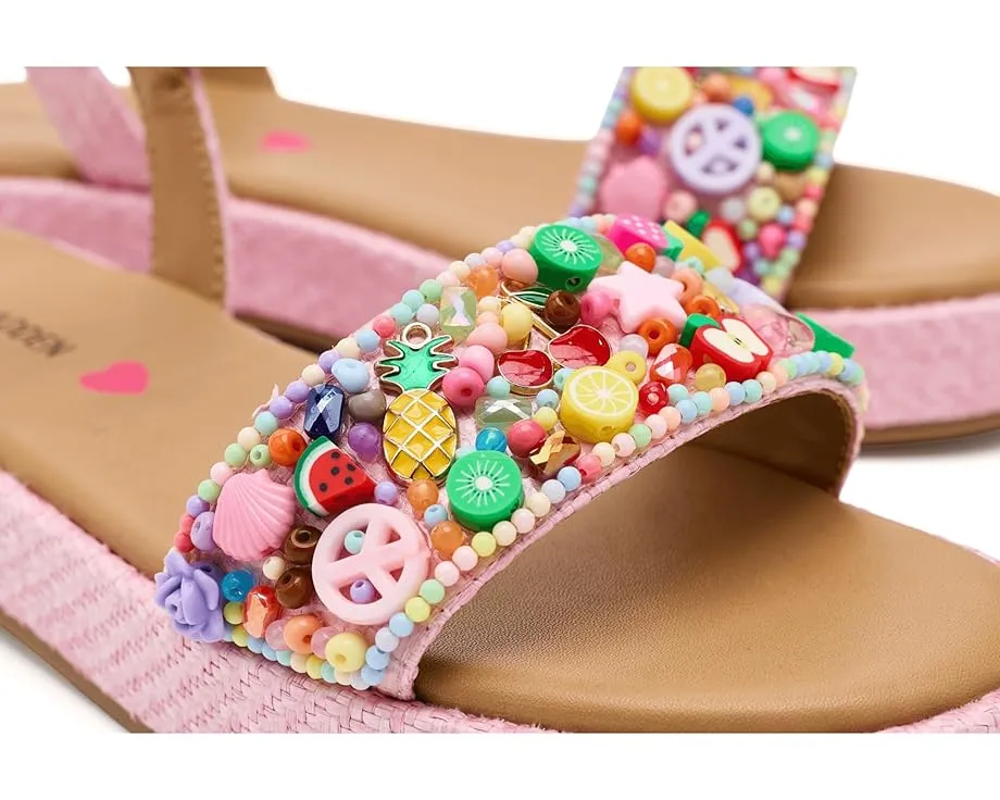 Детские сандалии Steve Madden Kids Arabela с 3D украшениями и ремешком на липучке