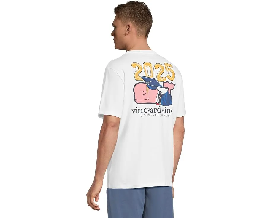 Футболка Vineyard Vines 2025 Graduation Whale с коротким рукавом и принтом