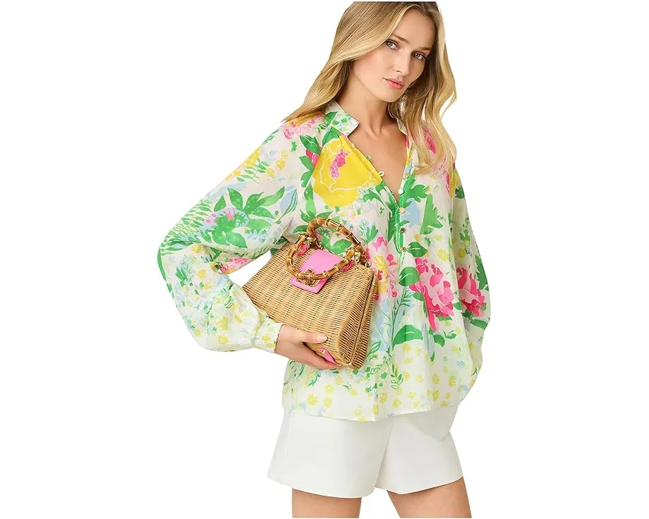 Топ Renisha с длинным рукавом и декоративными пуговицами Lilly Pulitzer