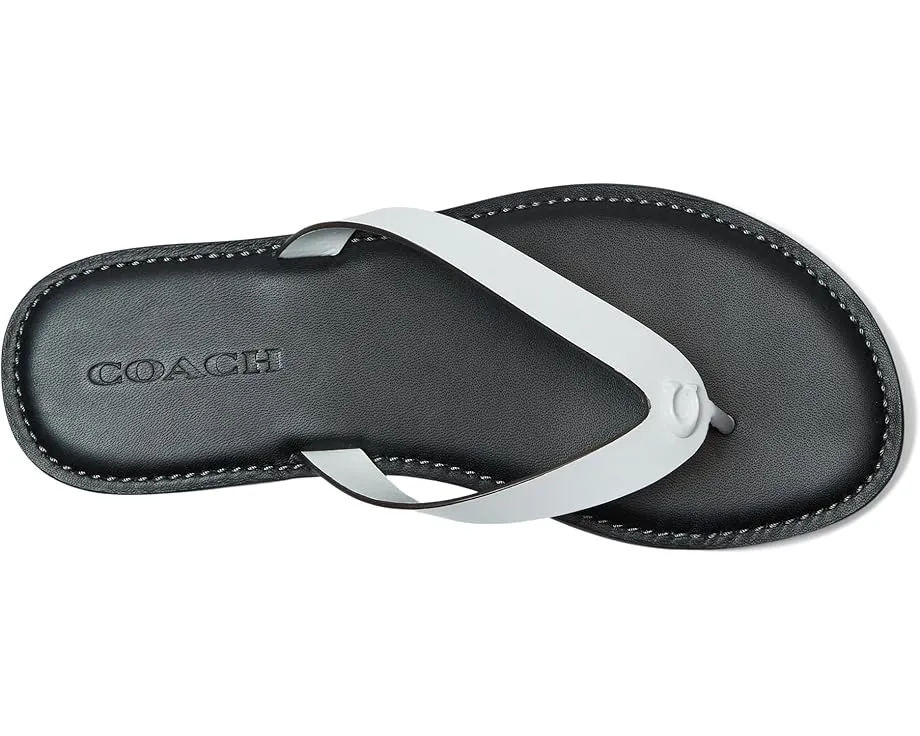 Шлепанцы COACH Brianna с кожаным верхом и мягкой стелькой