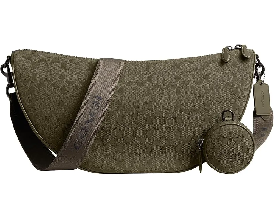 Слинг-кроссбоди COACH Hall Soft 45 из фирменного жаккарда и телячьей кожи
