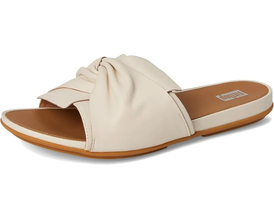 Сланцы FitFlop Gracie из мягкой кожи с бантом
