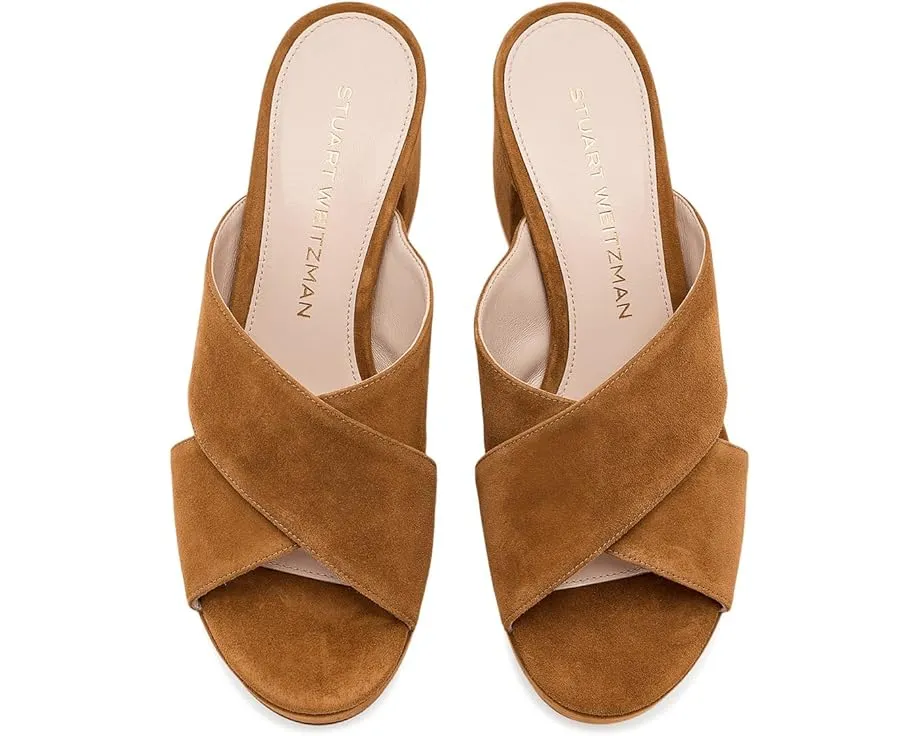 Stuart Weitzman Dayna Platform Slide босоножки на платформе черные