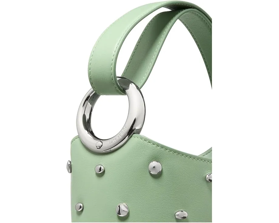 Мини-ведро Kate Spade New York Halo из мелкозернистой кожи со стразами