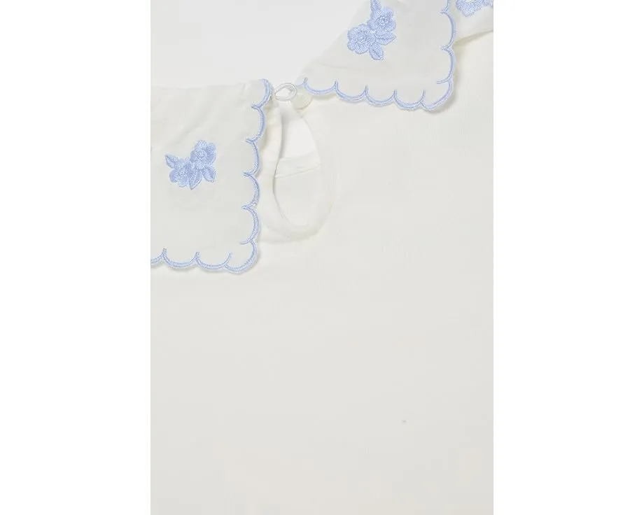 Блузка Janie and Jack с воротником на пуговицах и вышивкой ришелье