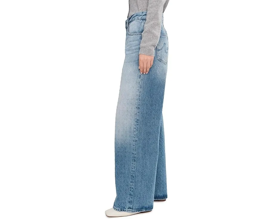 Джинсы Adria Low Rise Baggy Wide Leg с низкой посадкой и широкими штанинами в цвете Stockholm Snowdrift от AG Jeans