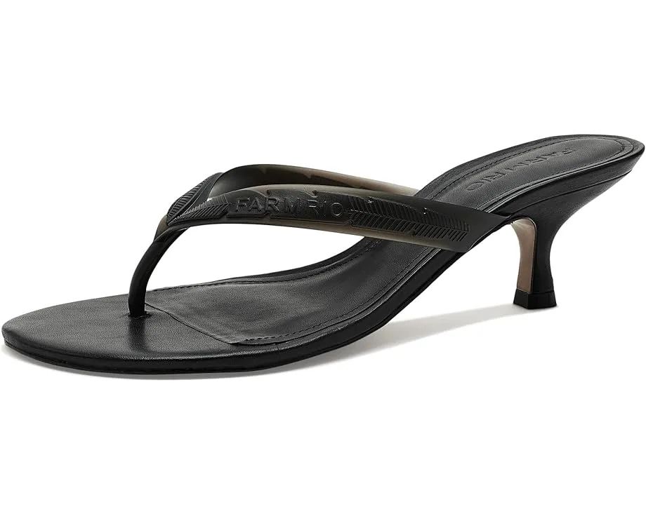 Босоножки Rob Heel Sandals от FARM Rio на каблуке с отделкой из поливинилхлорида