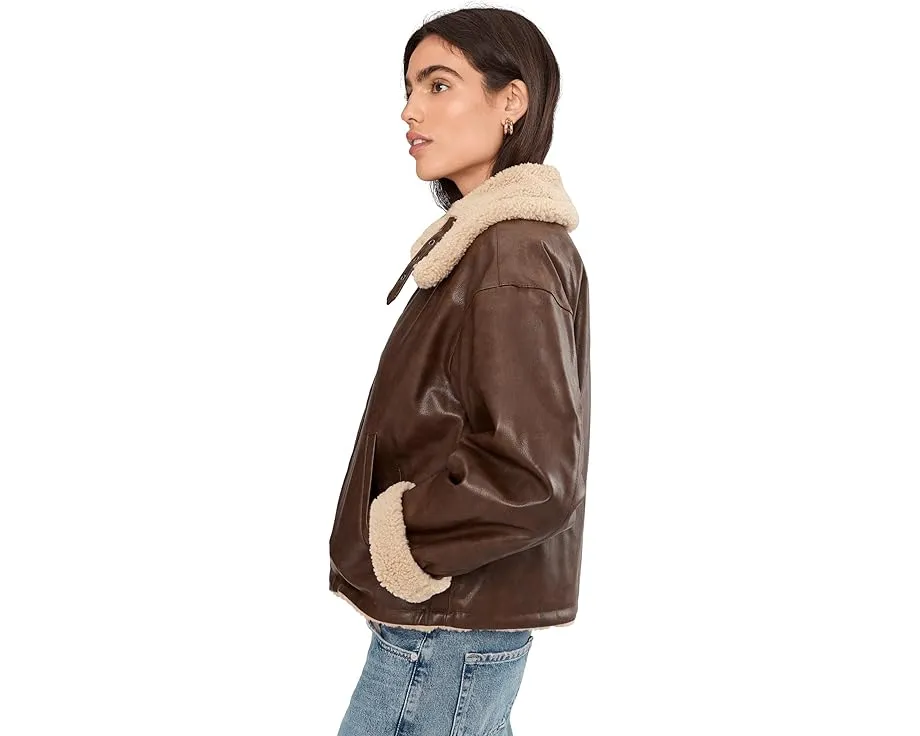 Короткая куртка Levi's из искусственной кожи и шерпи реверсивная