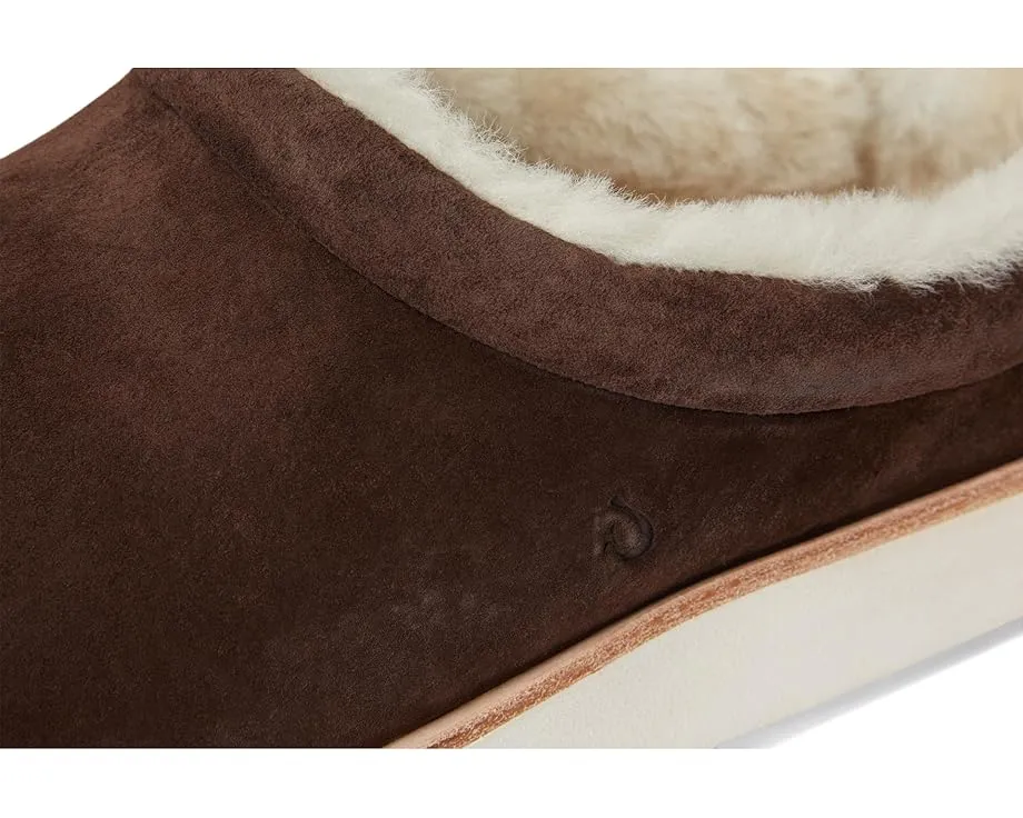 Тапочки-мюли Mani из кожи с шерстяной стелькой OluKai