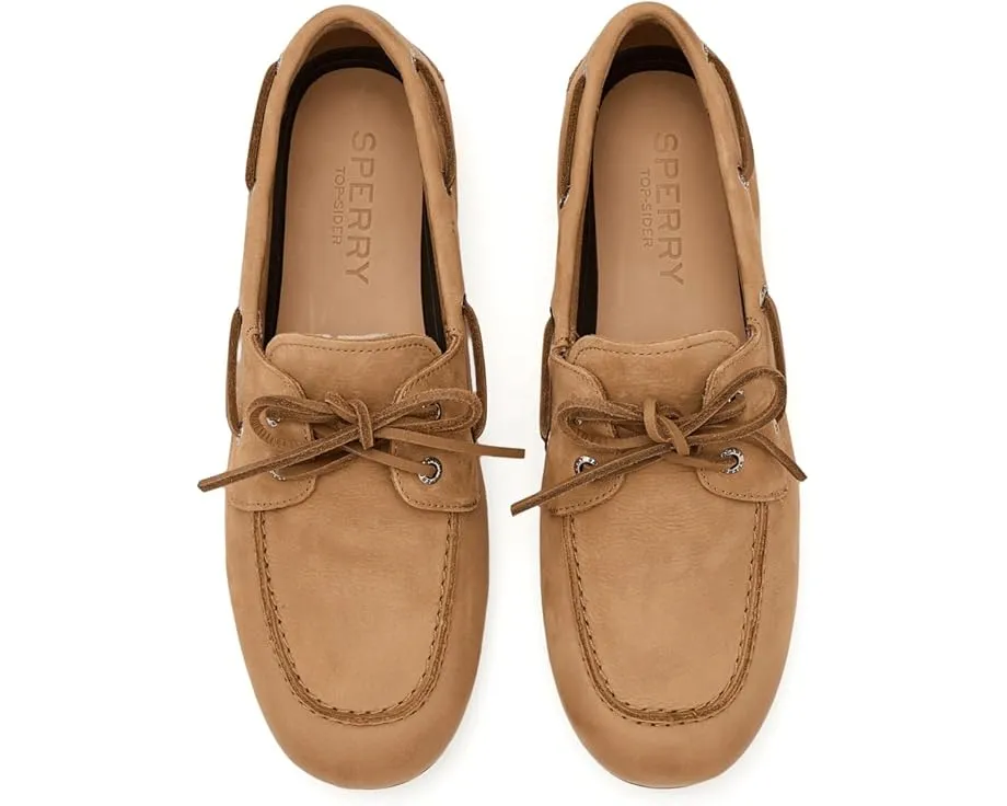 Кроссовки Sperry Slimboat из темно-коричневой кожи с 360° шнуровкой
